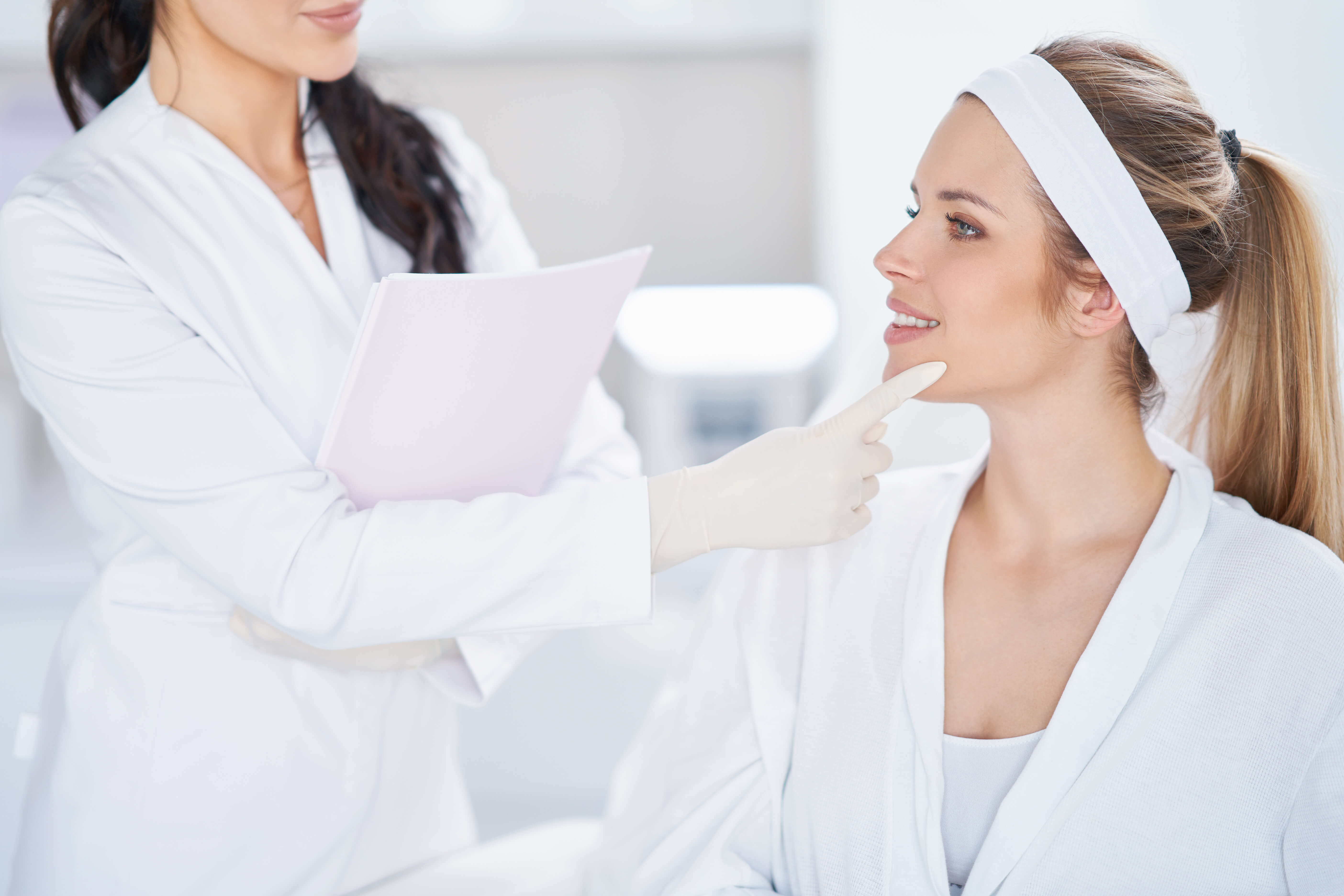 Patient receiving a personalized skin consultation at Embrace Eternal Beauty in Hot Springs
