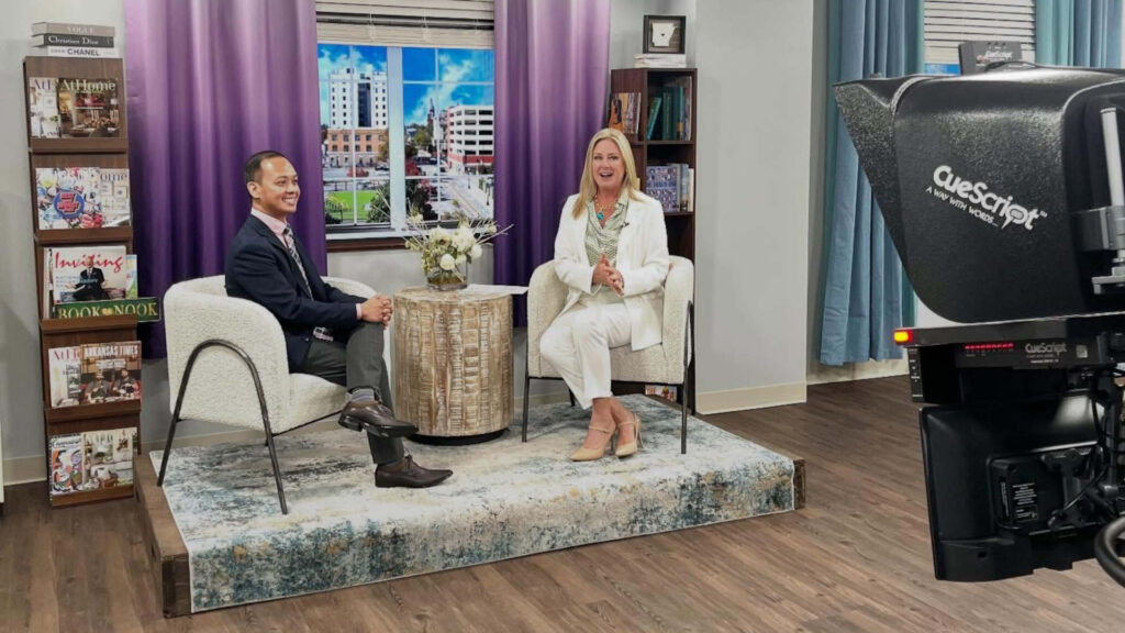 Dr. John Mark Pabona during an Arkansas Style television interview